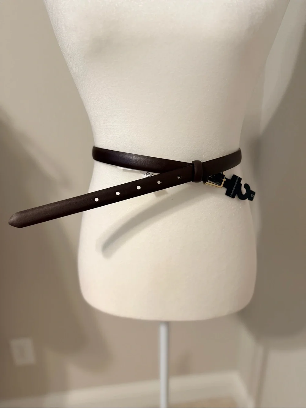 NWOT Banana Republic Small Classic Brown Leather Waist Belt, 0.75” wide